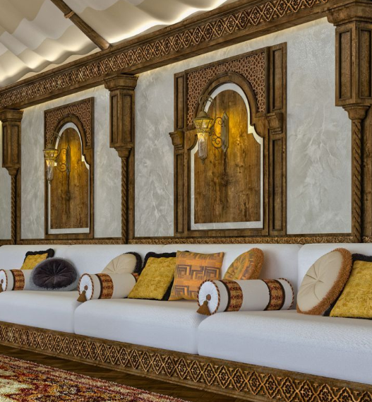 تفصيل مجالس عربية بخامات مقاومة للاستخدام اليومي تفصيل مجالس عربية